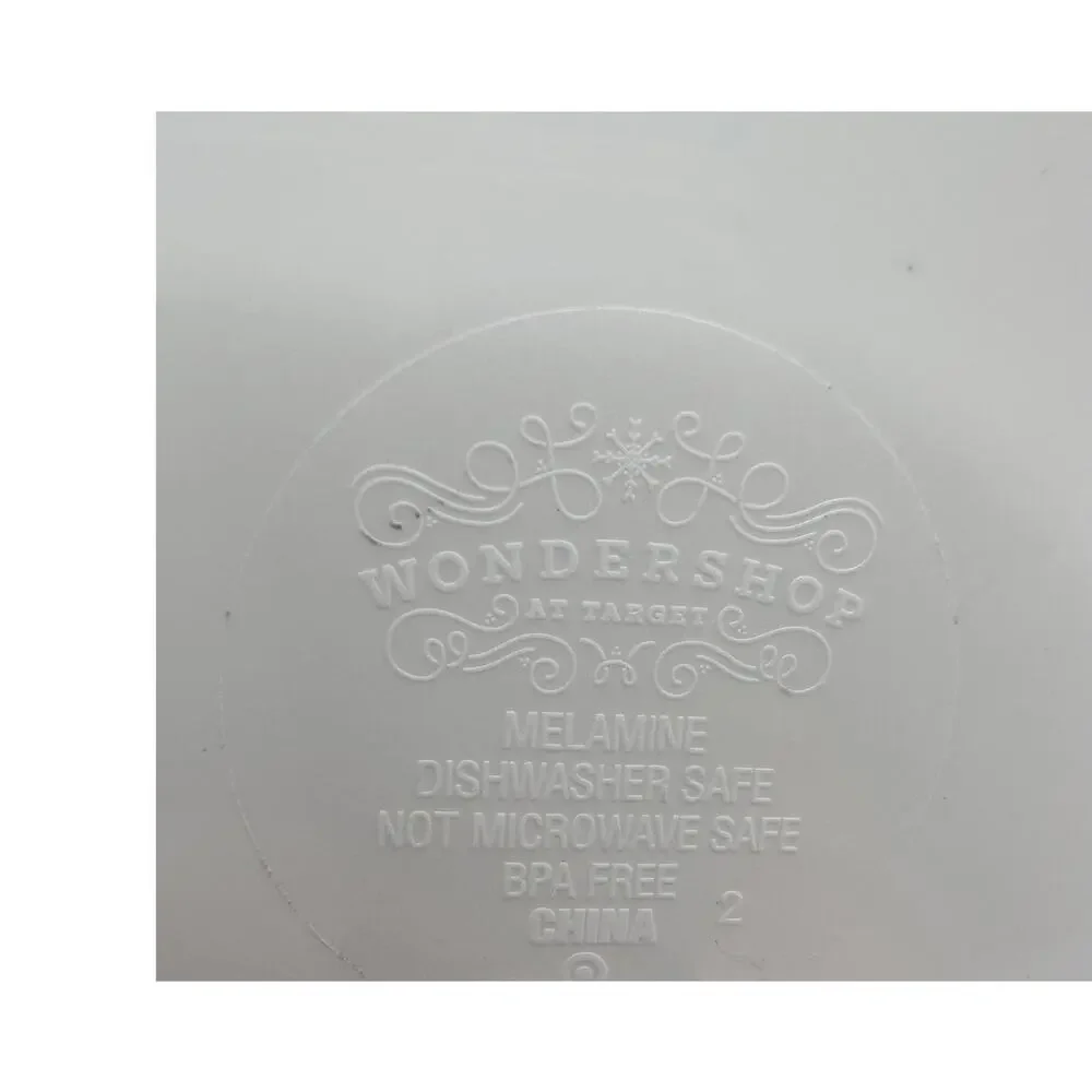 Wondershop Santa Cookie Plate 7.3” Red Melamine Christmas‎ BPA-Free NEW